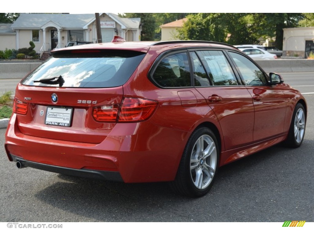 2015 3 Series 328d xDrive Sports Wagon - Melbourne Red Metallic / Black photo #3