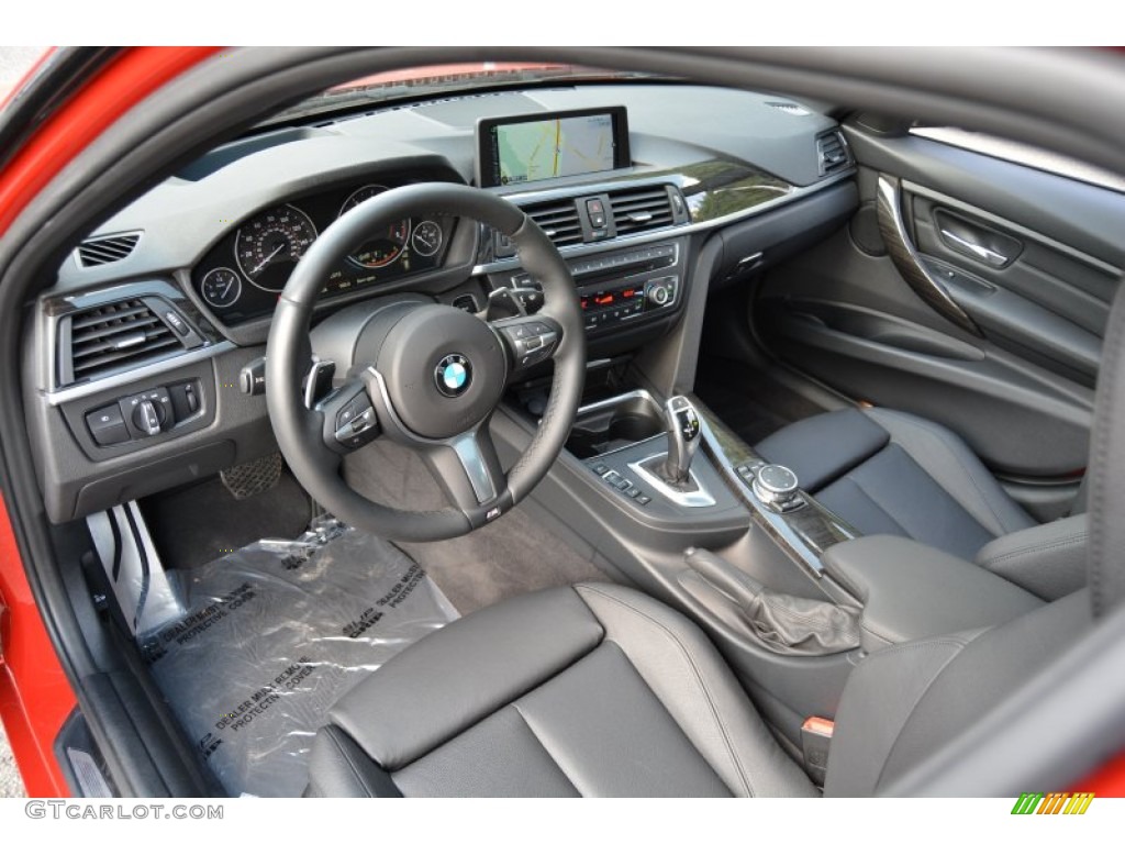 Black Interior 2015 BMW 3 Series 328d xDrive Sports Wagon Photo #106640776