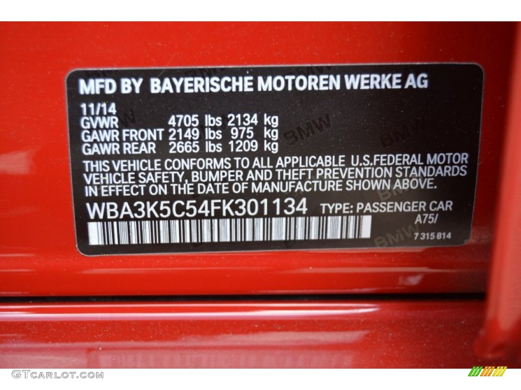 2015 BMW 3 Series 328d xDrive Sports Wagon Color Code Photos