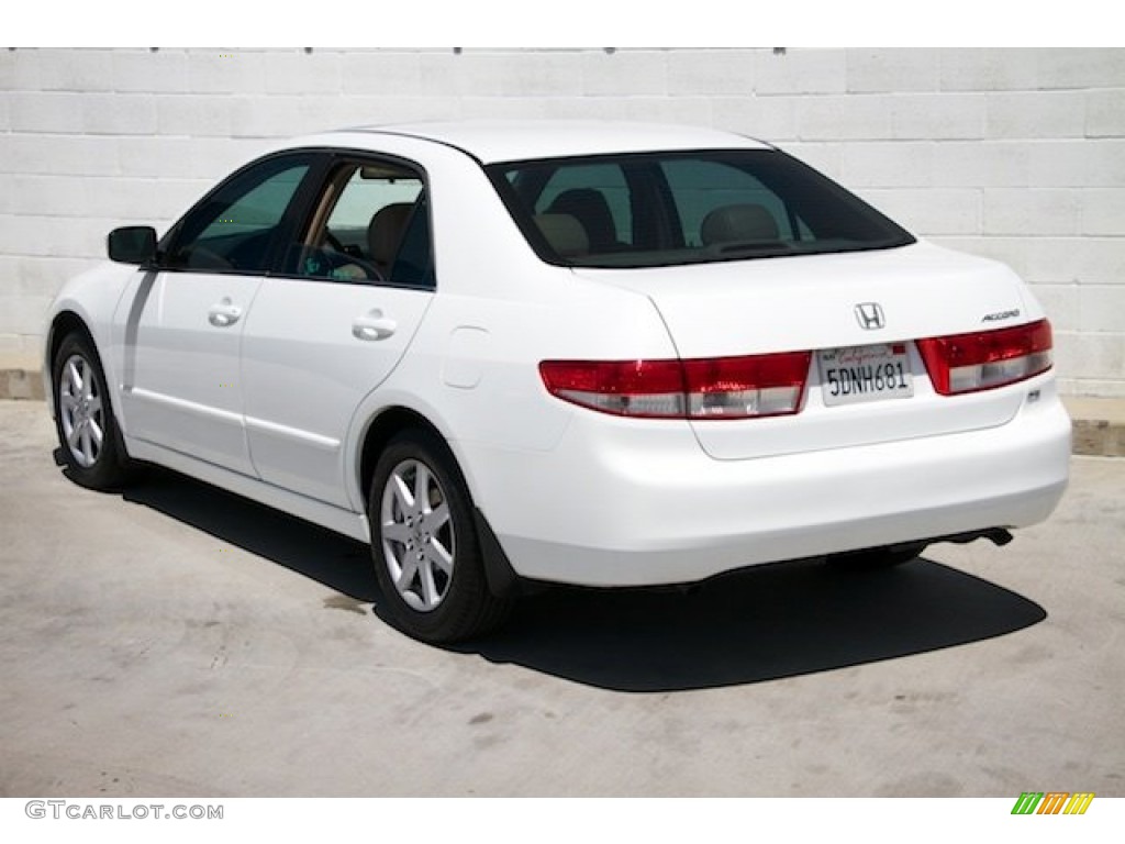 2003 Accord EX V6 Sedan - Taffeta White / Ivory photo #2