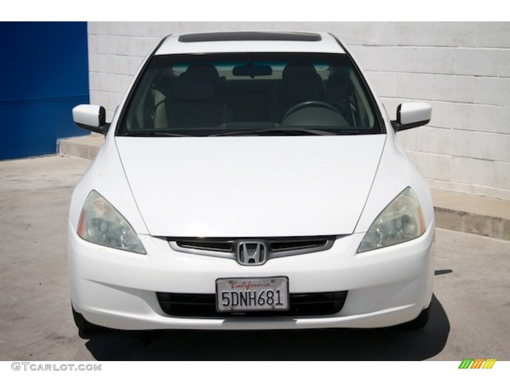 2003 Accord EX V6 Sedan - Taffeta White / Ivory photo #7