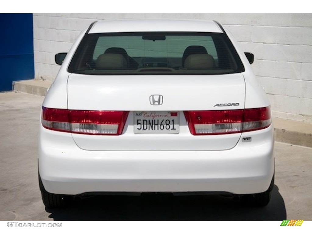 2003 Accord EX V6 Sedan - Taffeta White / Ivory photo #9
