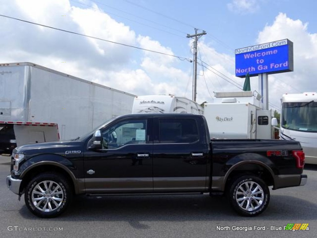 2015 F150 King Ranch SuperCrew 4x4 - Tuxedo Black Metallic / King Ranch Java/Mesa photo #2