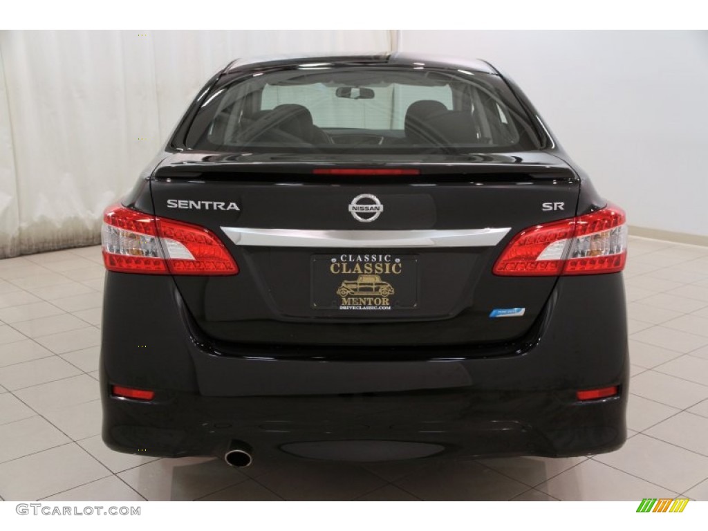 2014 Sentra SR - Super Black / Charcoal photo #13