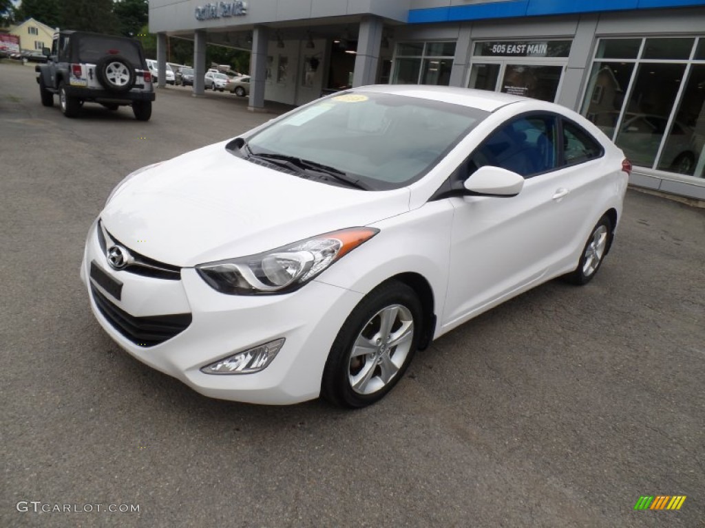 2013 Elantra Coupe GS - Monaco White / Gray photo #3