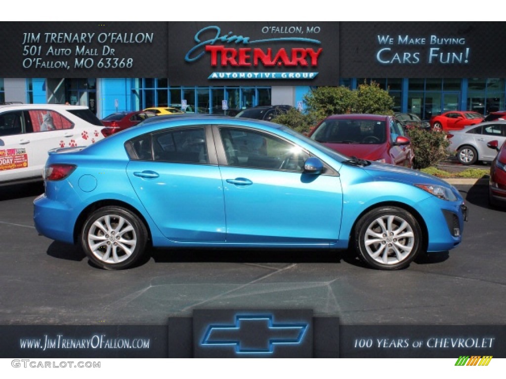 2010 MAZDA3 s Sport 4 Door - Celestial Blue Mica / Black photo #1