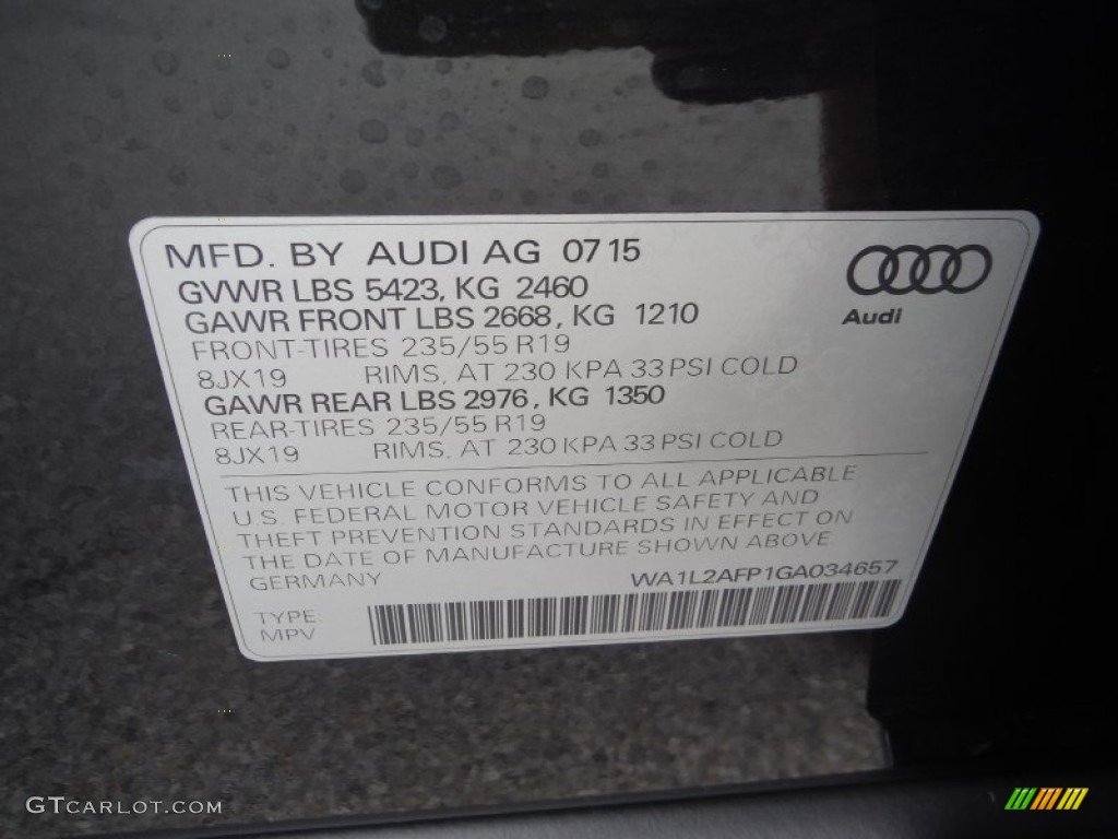 2016 Q5 2.0 TFSI Premium quattro - Moonlight Blue Metallic / Chestnut Brown photo #40