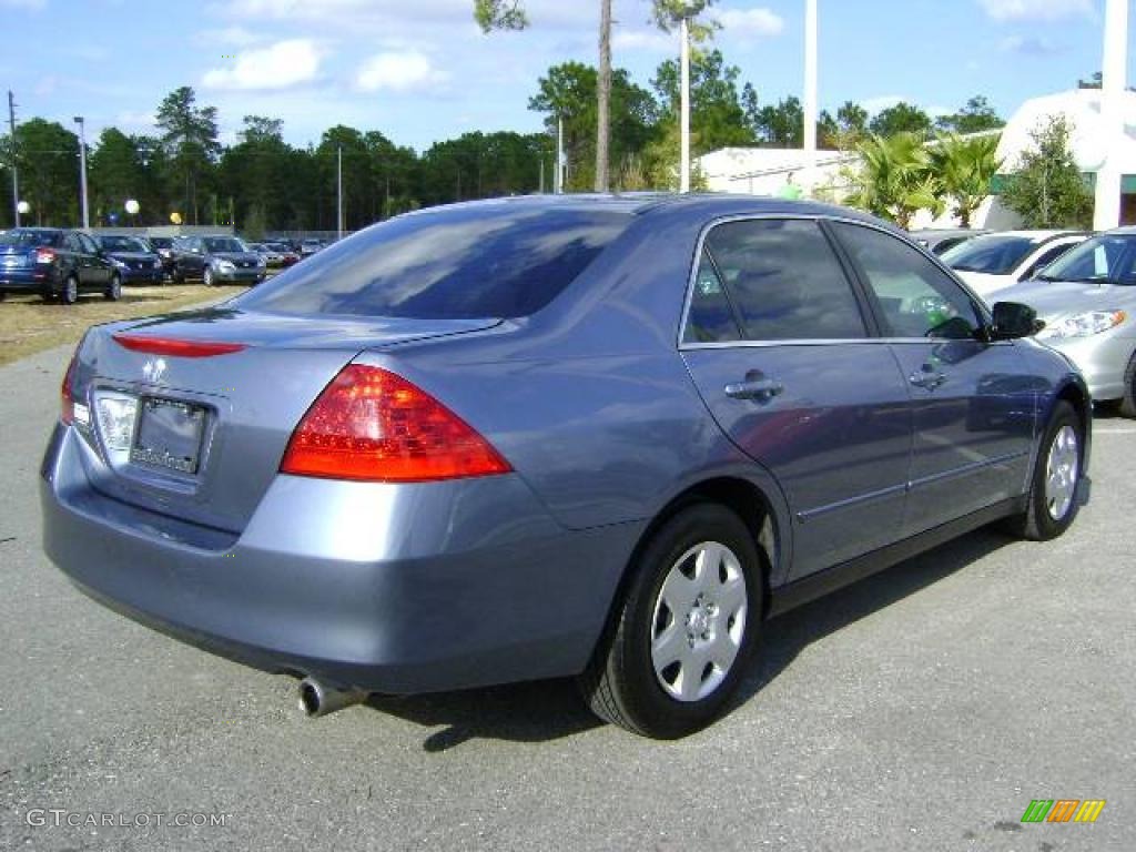 2007 Accord LX Sedan - Cool Blue Metallic / Gray photo #7
