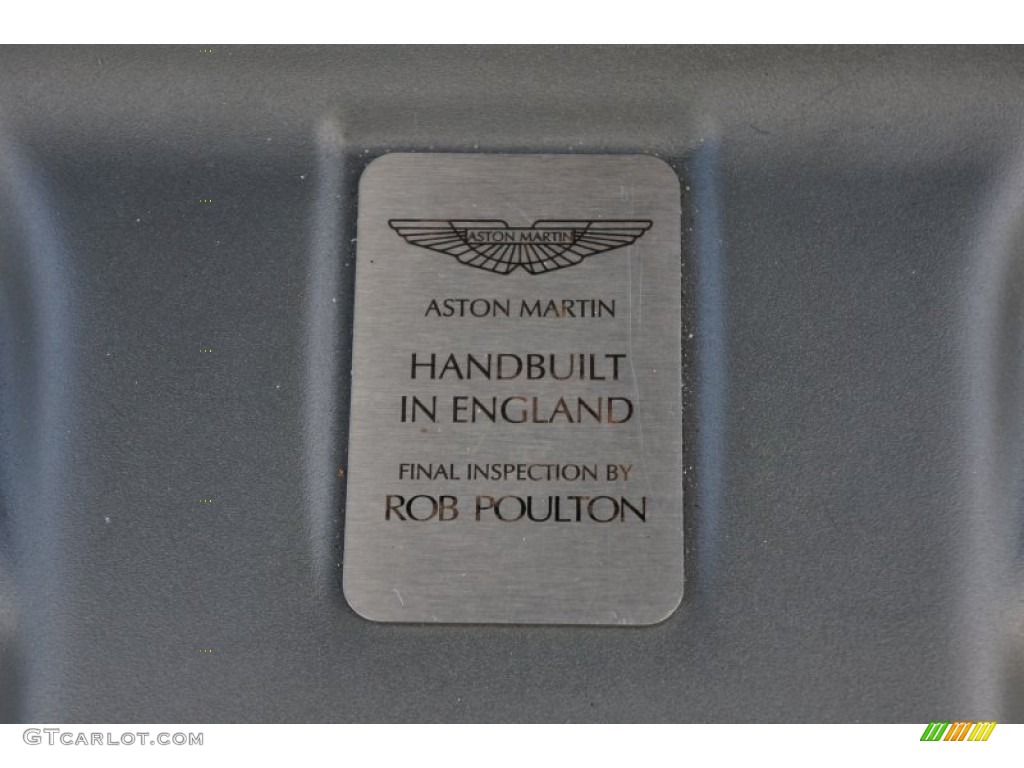 2005 Aston Martin DB9 Coupe Info Tag Photos