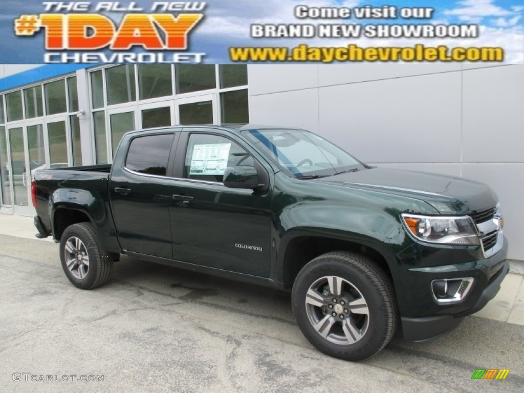 2016 Colorado LT Crew Cab 4x4 - Rainforest Green Metallic / Jet Black/Dark Ash photo #1