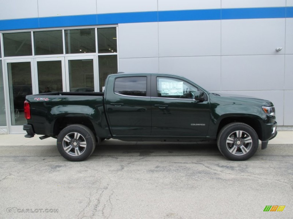 Rainforest Green Metallic 2016 Chevrolet Colorado LT Crew Cab 4x4 Exterior Photo #106660268