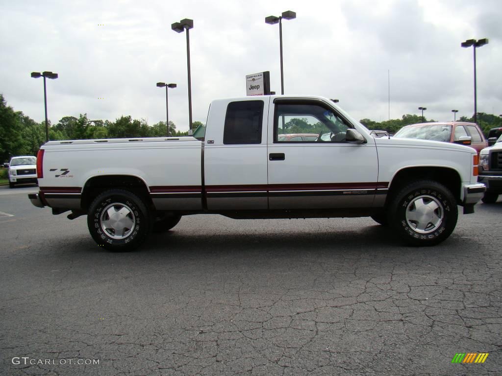 1995 Sierra 1500 SLE Extended Cab 4x4 - Bright Teal Metallic / Burgundy photo #2