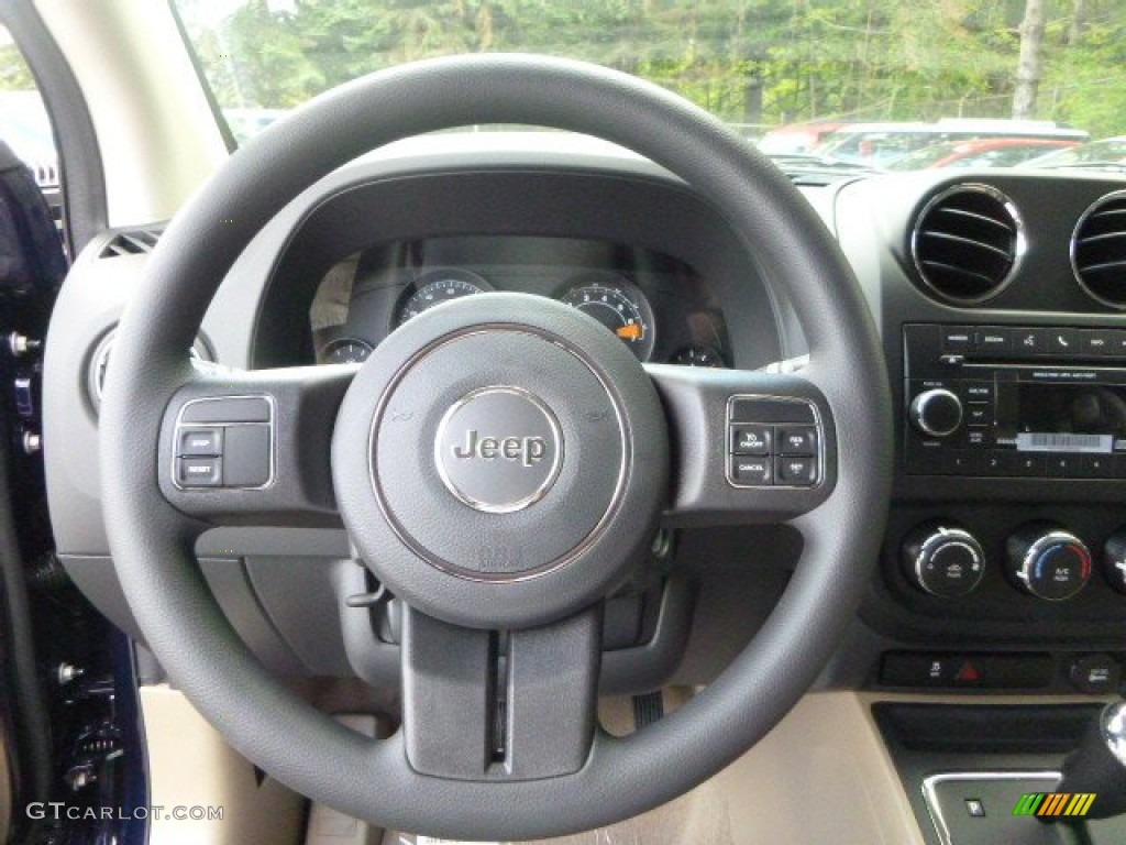 2016 Jeep Compass Sport 4x4 Light Pebble Beige/Dark Slate Gray Steering Wheel Photo #106661435