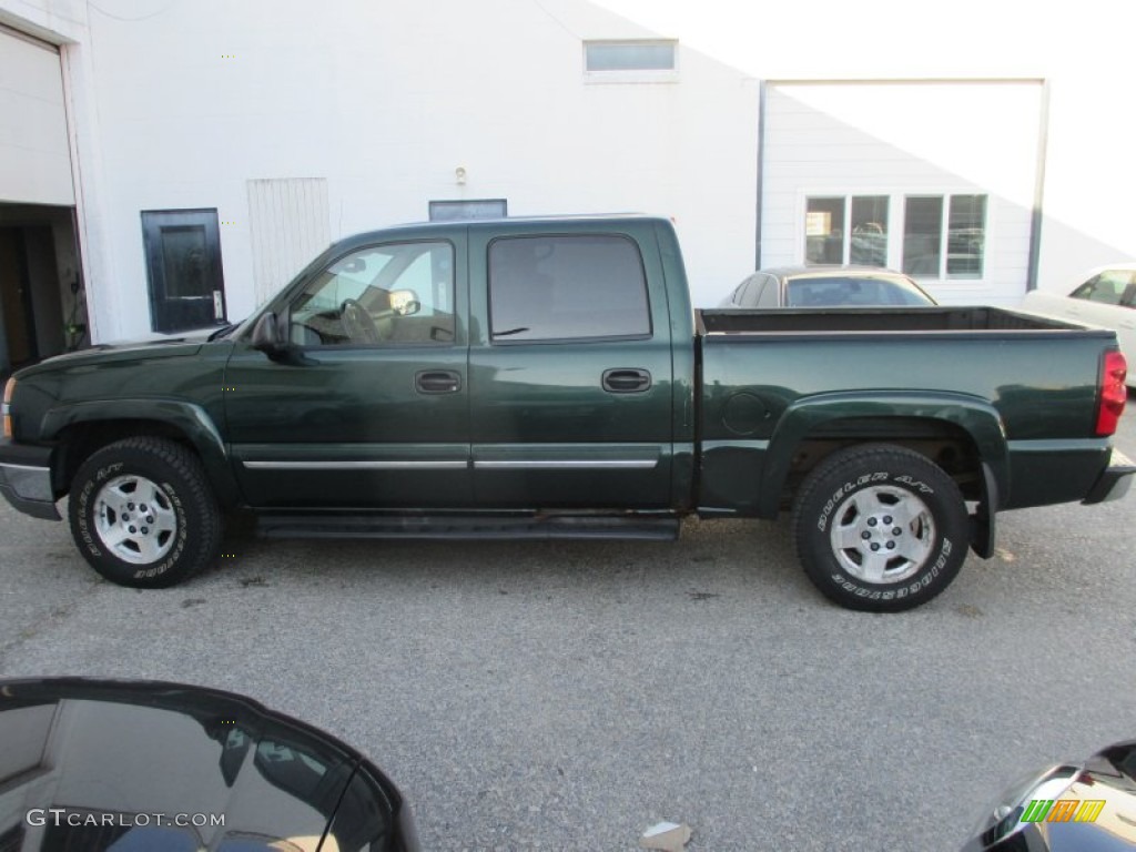 2004 Silverado 1500 LT Crew Cab 4x4 - Dark Green Metallic / Tan photo #7