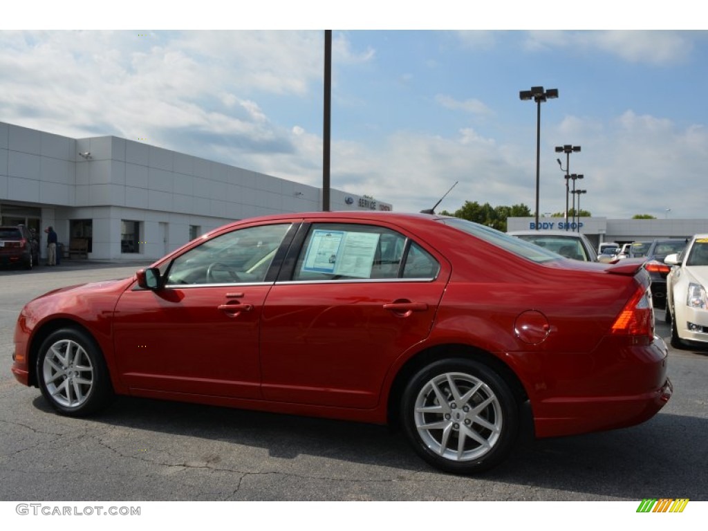 2010 Fusion SEL - Sangria Red Metallic / Camel photo #5