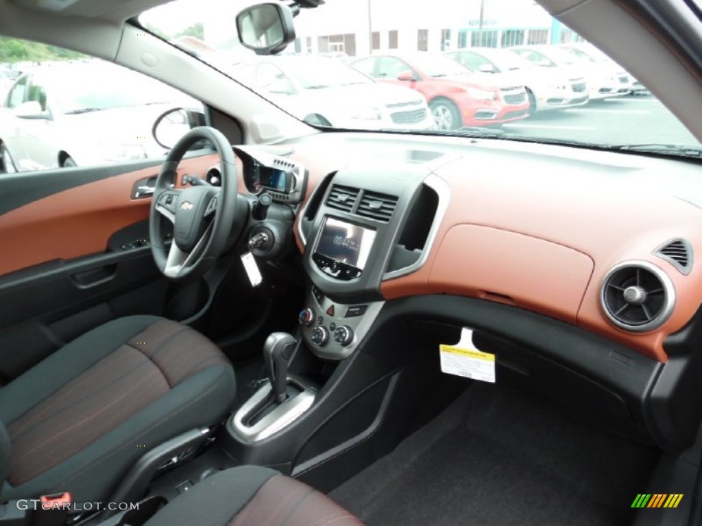 2016 Chevrolet Sonic LT Sedan Jet Black/Brick Dashboard Photo #106671458