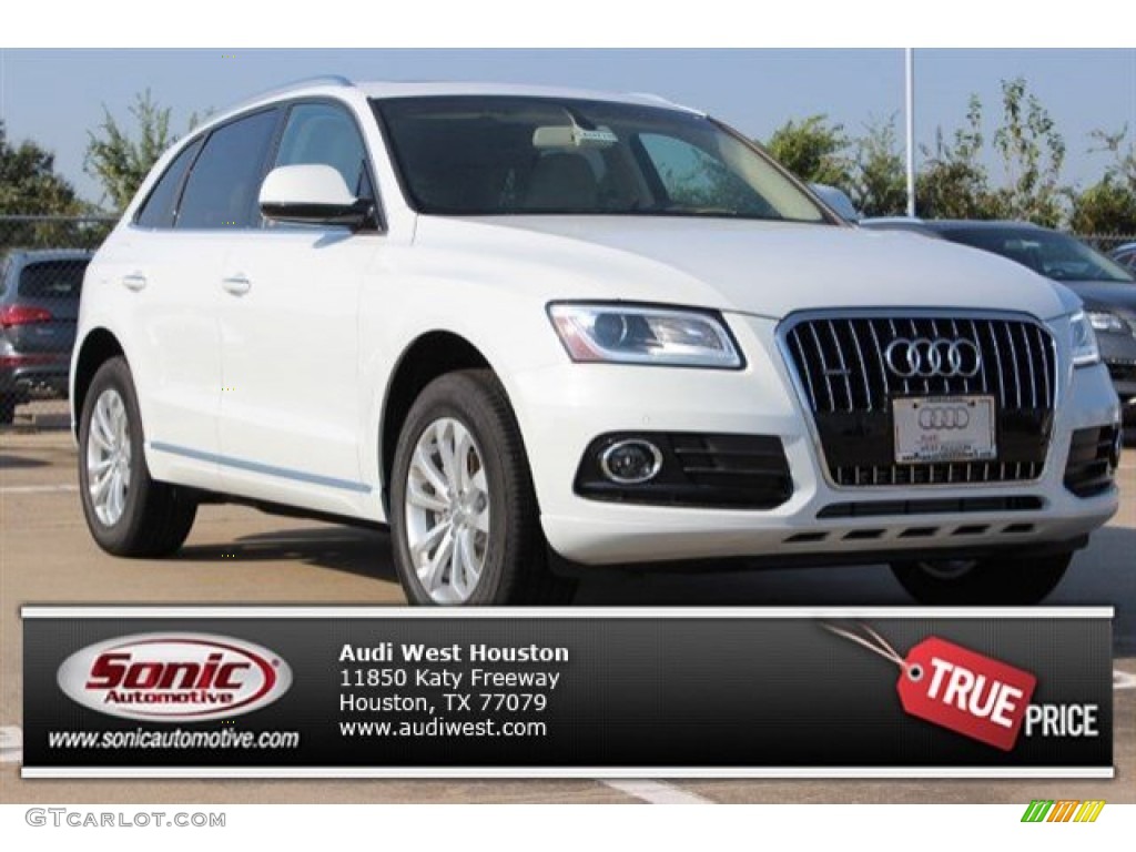 2016 Q5 2.0 TFSI Premium Plus quattro - Glacier White Metallic / Pistachio Beige photo #1