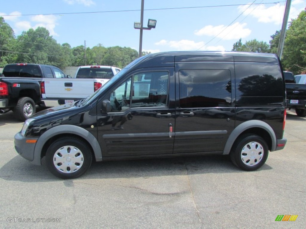 2010 Transit Connect XL Cargo Van - Panther Black Metallic / Dark Gray photo #3