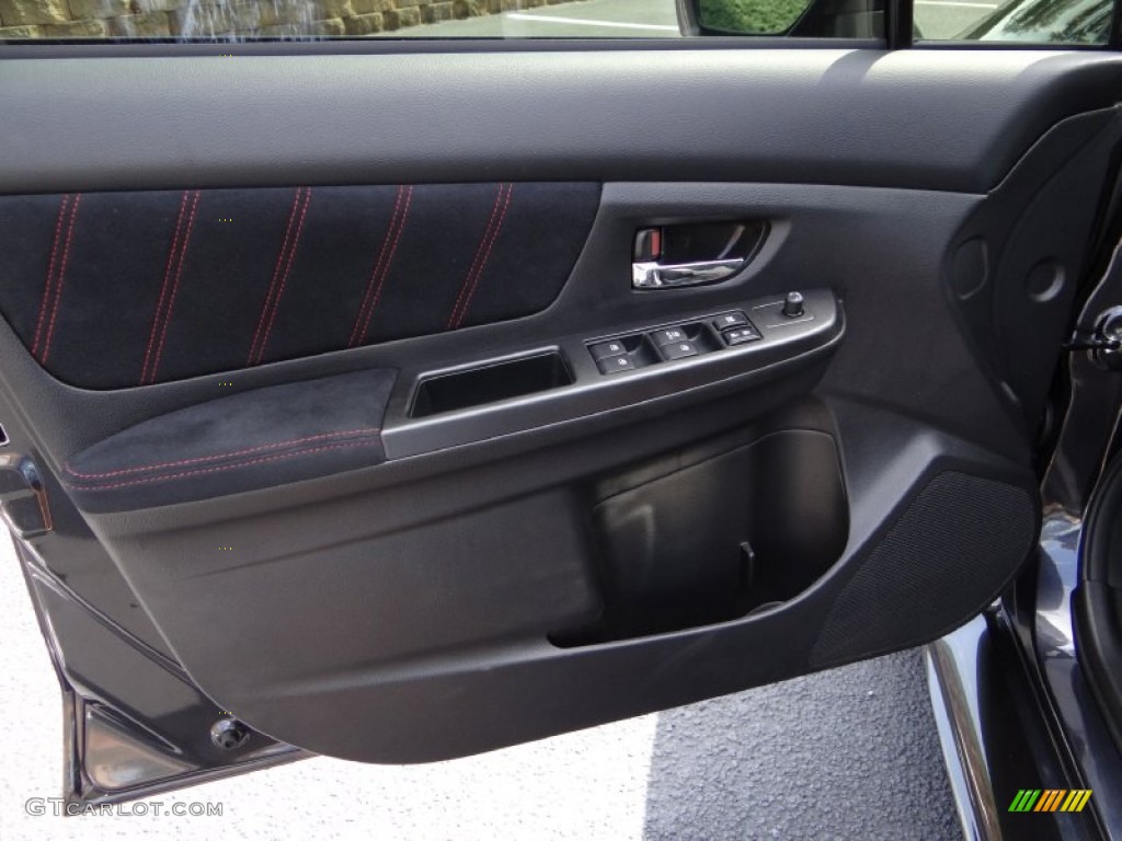 2015 Subaru WRX STI Limited Carbon Black Door Panel Photo #106681220