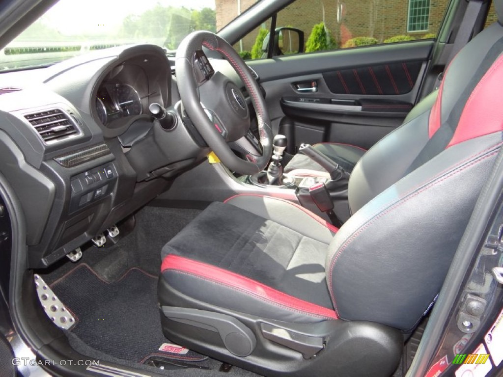 Carbon Black Interior 2015 Subaru WRX STI Limited Photo #106681361