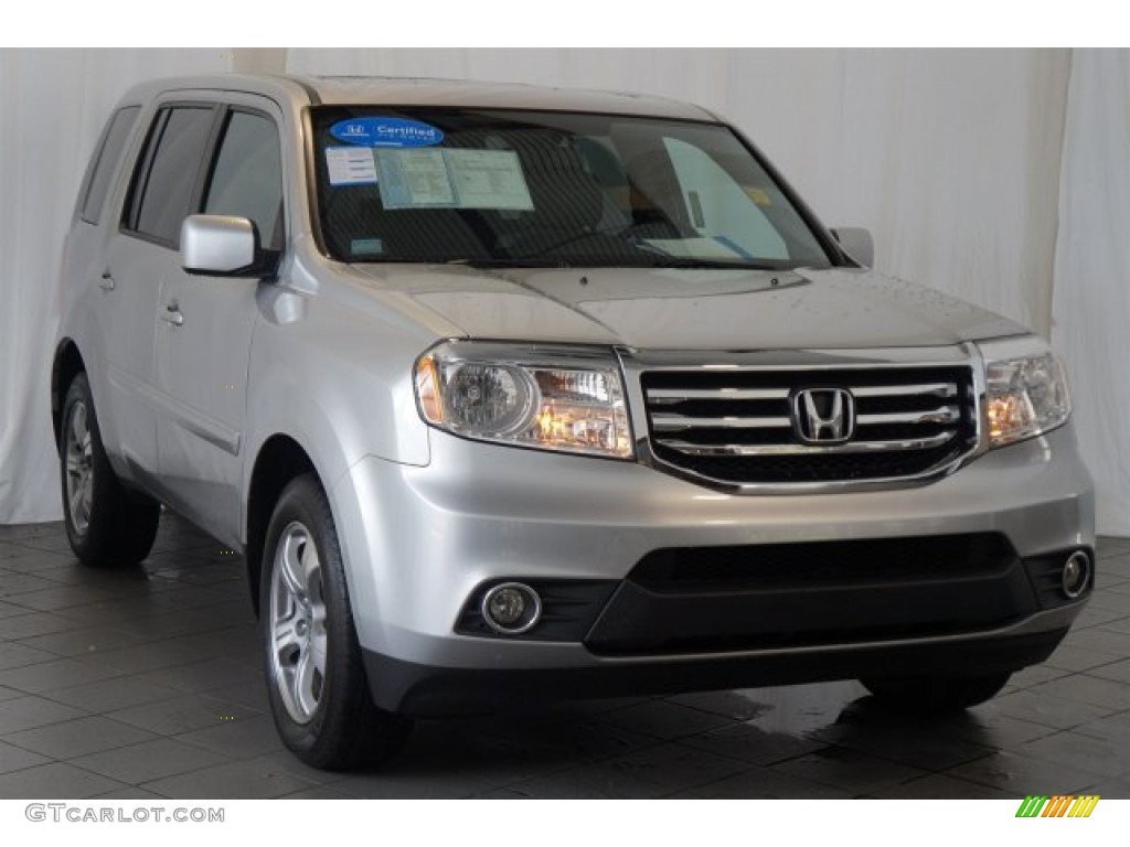 2014 Pilot EX-L - Alabaster Silver Metallic / Gray photo #2