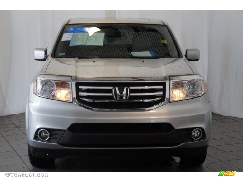 2014 Pilot EX-L - Alabaster Silver Metallic / Gray photo #3