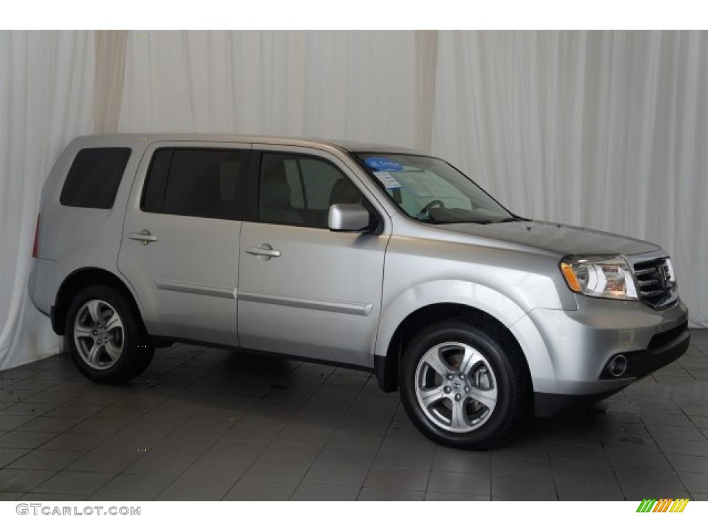 2014 Pilot EX-L - Alabaster Silver Metallic / Gray photo #5