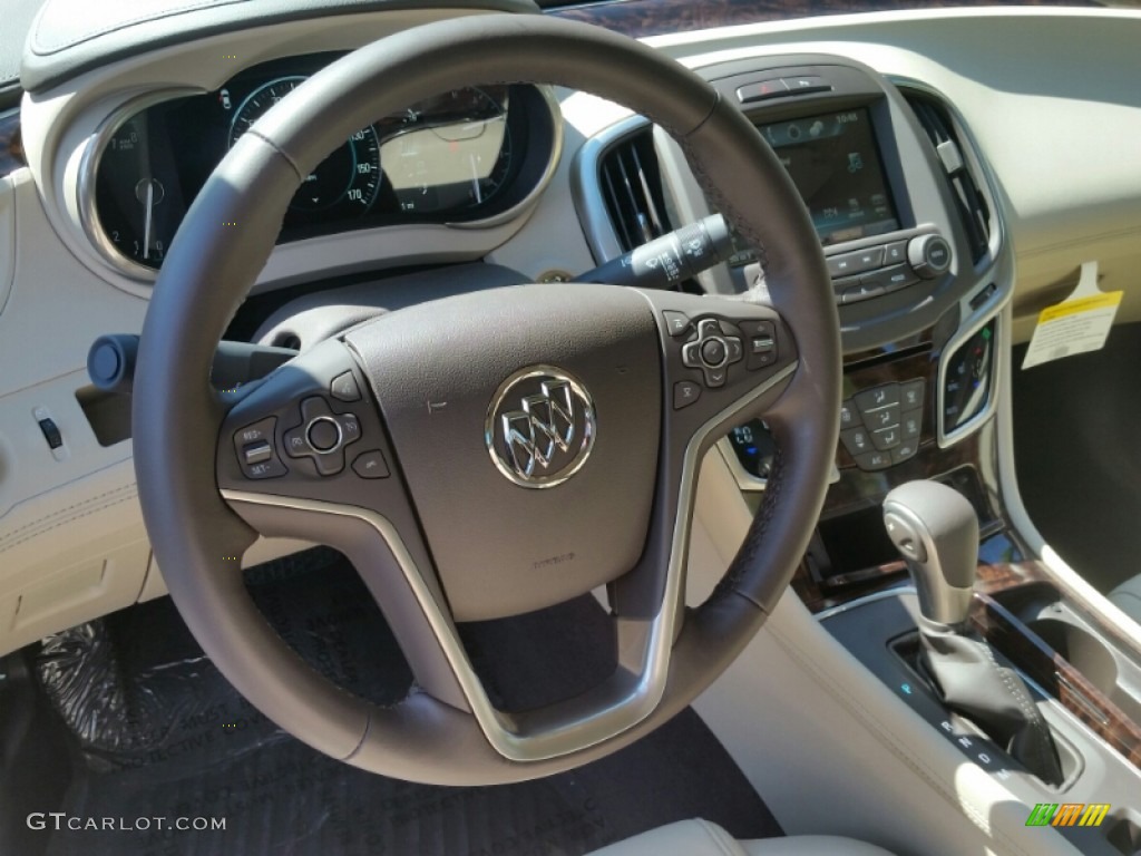 2016 Buick LaCrosse Leather Group Light Neutral Steering Wheel Photo #106686335