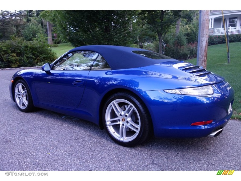 2013 911 Carrera Cabriolet - Aqua Blue Metallic / Luxor Beige photo #4