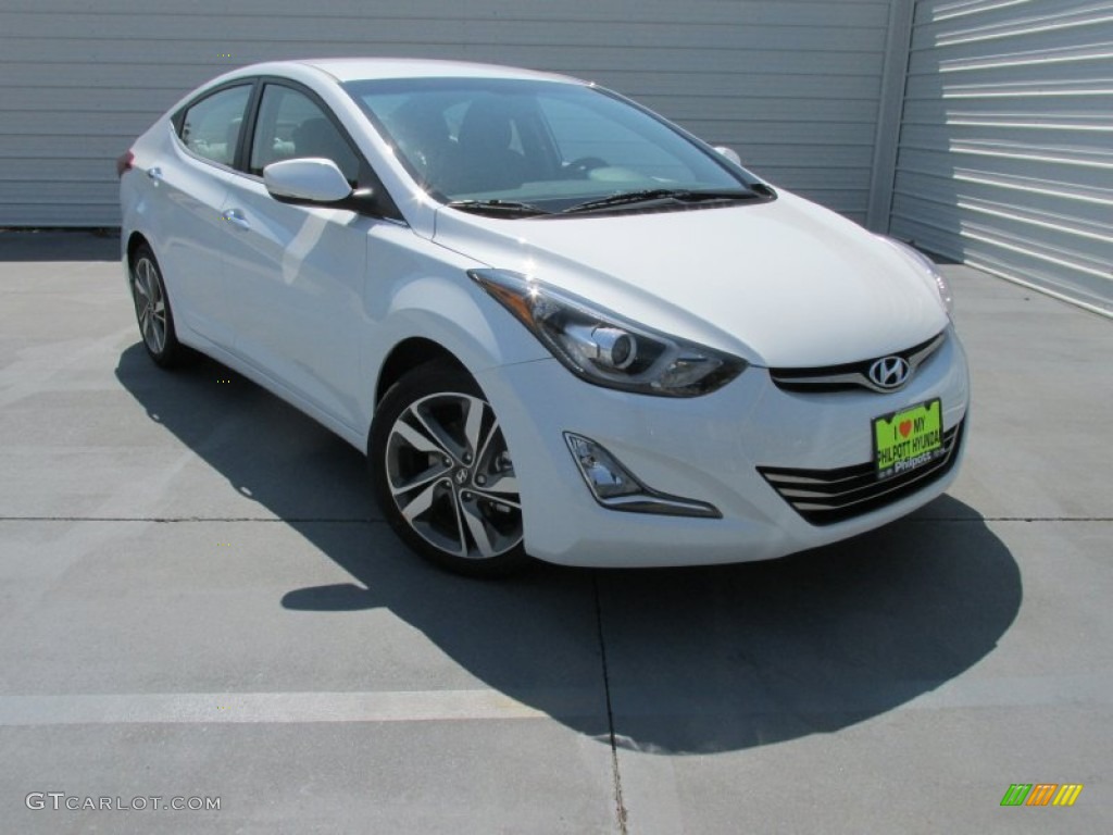 2016 Elantra Limited - White / Black photo #1