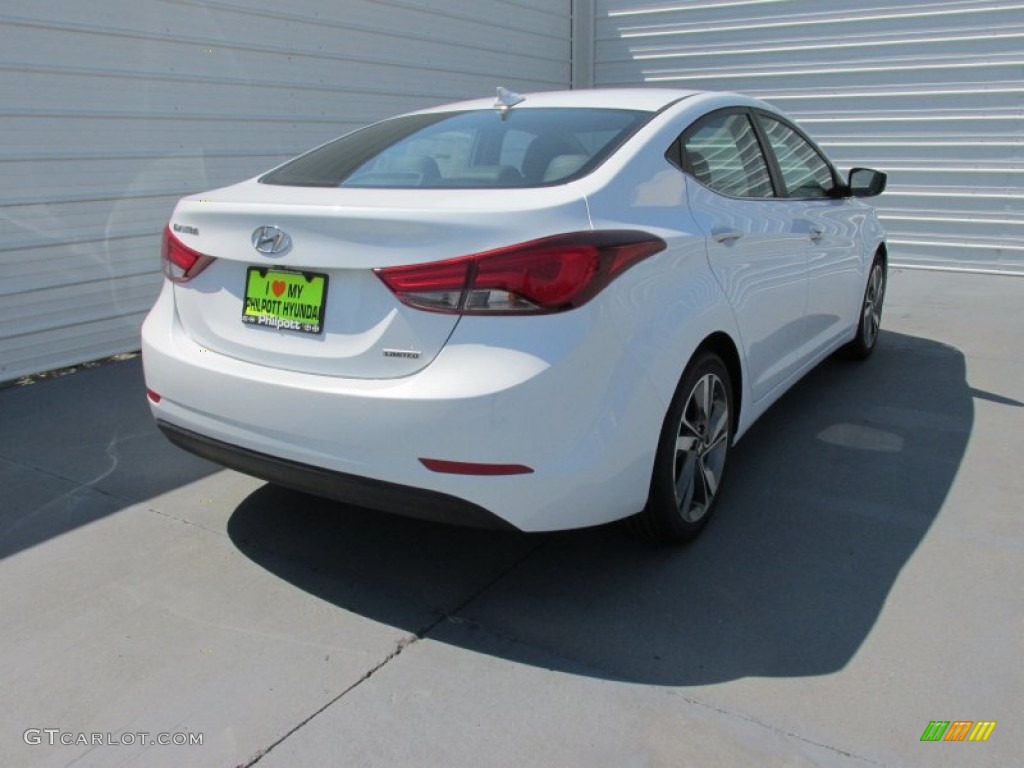 2016 Elantra Limited - White / Black photo #4