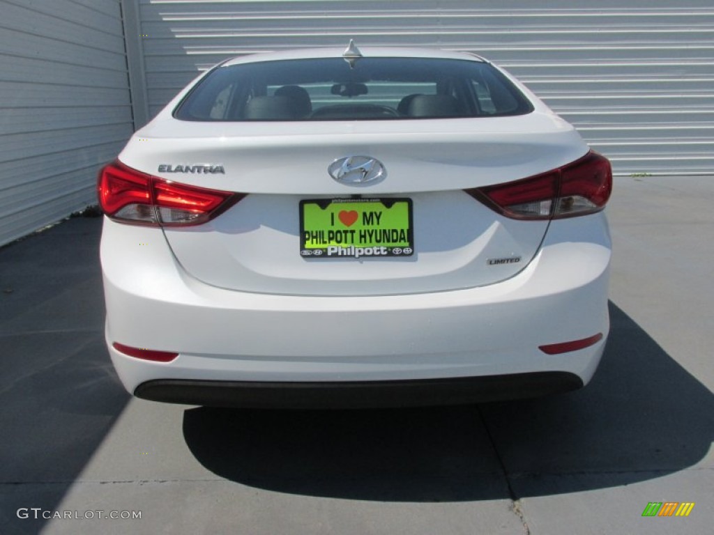 2016 Elantra Limited - White / Black photo #5