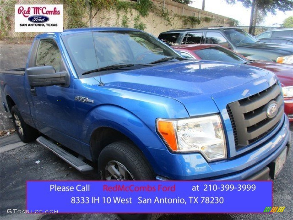 2011 F150 STX Regular Cab - Blue Flame Metallic / Steel Gray photo #1