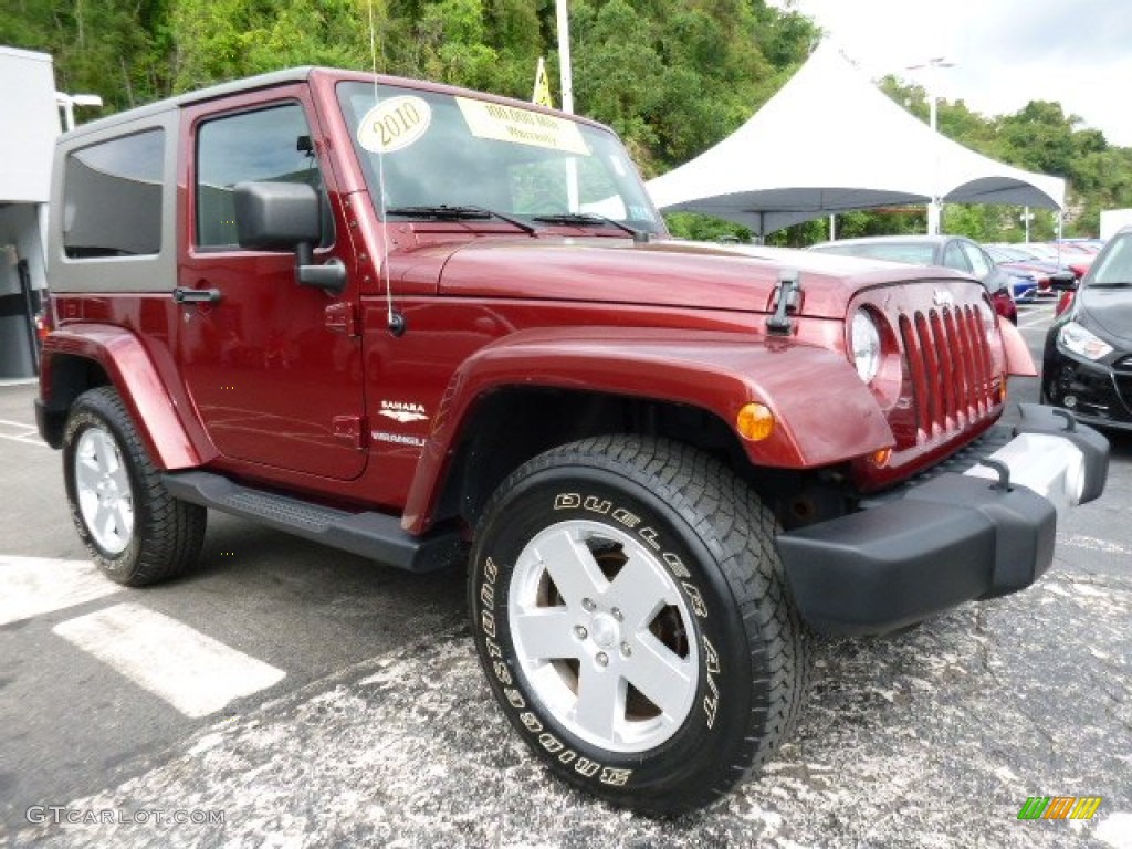 2010 Wrangler Sahara 4x4 - Red Rock Crystal Pearl / Dark Khaki/Medium Khaki photo #8