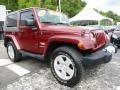 2010 Red Rock Crystal Pearl Jeep Wrangler Sahara 4x4  photo #8