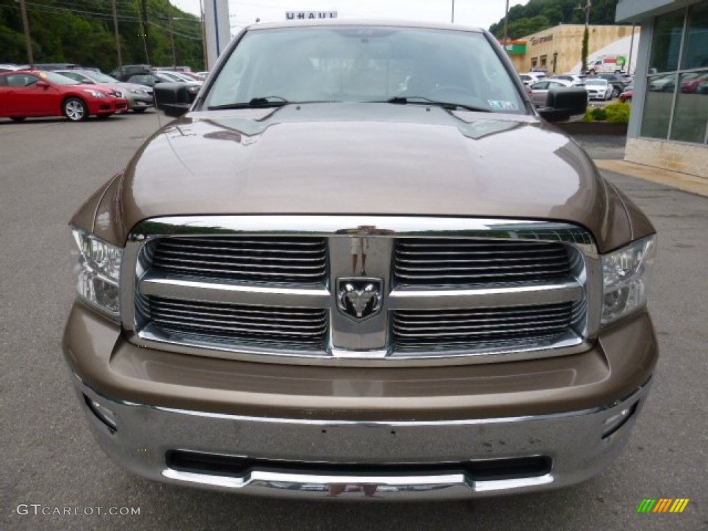 2010 Ram 1500 Big Horn Quad Cab 4x4 - Austin Tan Pearl / Light Pebble Beige/Bark Brown photo #3