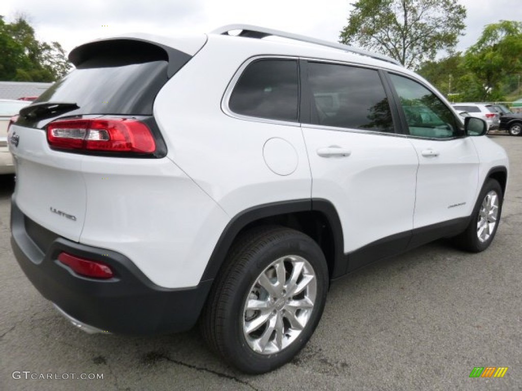 2016 Cherokee Limited 4x4 - Bright White / Black/Light Frost Beige photo #5