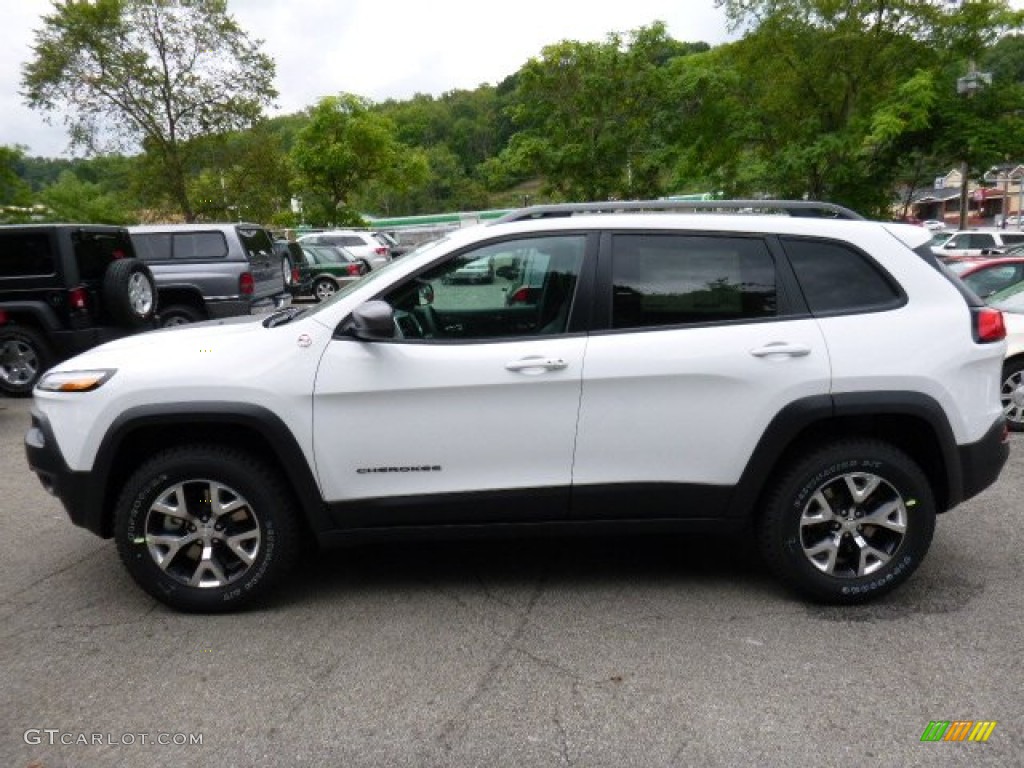 Bright White 2016 Jeep Cherokee Trailhawk 4x4 Exterior Photo #106698475