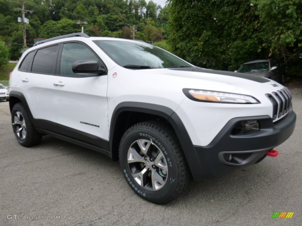 Bright White 2016 Jeep Cherokee Trailhawk 4x4 Exterior Photo #106698664