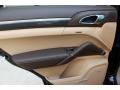 Saddle Brown/Luxor Beige 2016 Porsche Cayenne Turbo S Door Panel