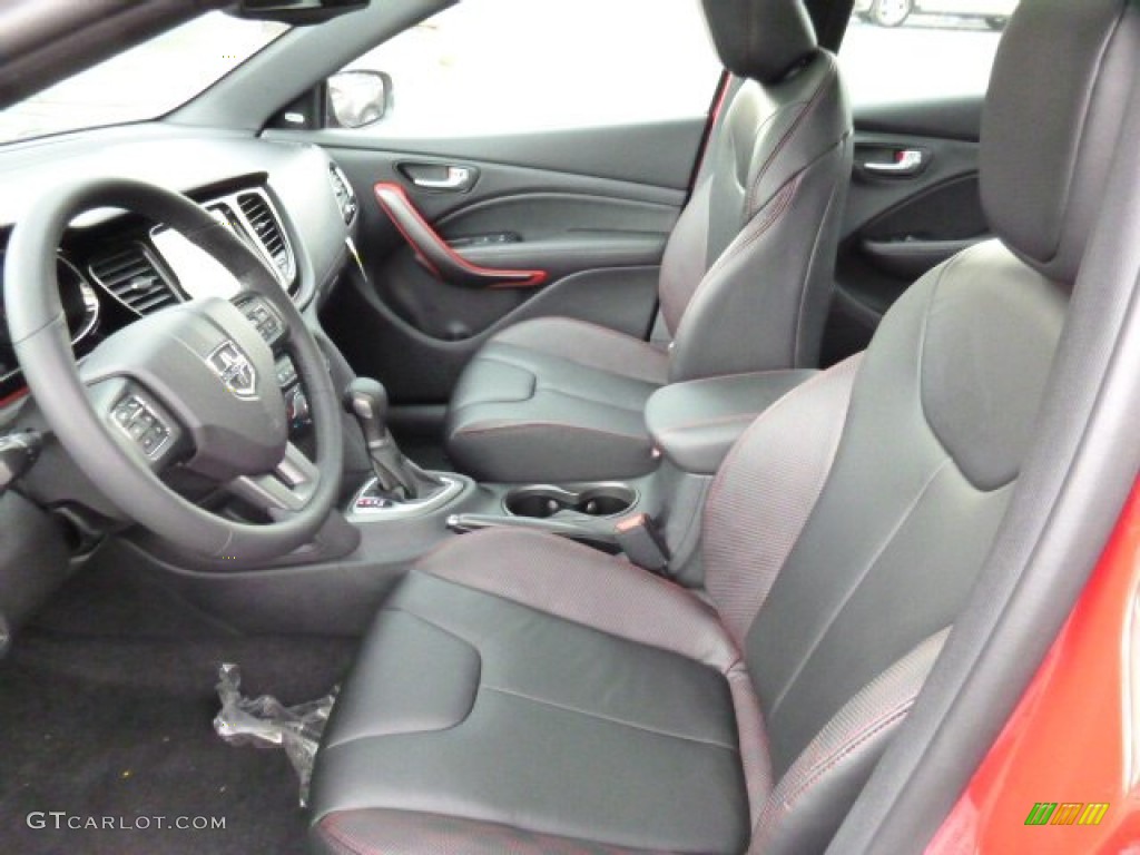 Black Interior 2016 Dodge Dart GT Photo #106703218