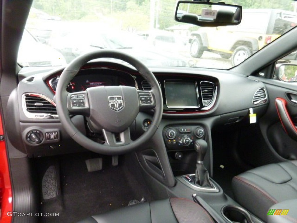 Black Interior 2016 Dodge Dart GT Photo #106703254