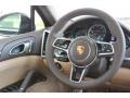 Saddle Brown/Luxor Beige 2016 Porsche Cayenne Turbo S Steering Wheel