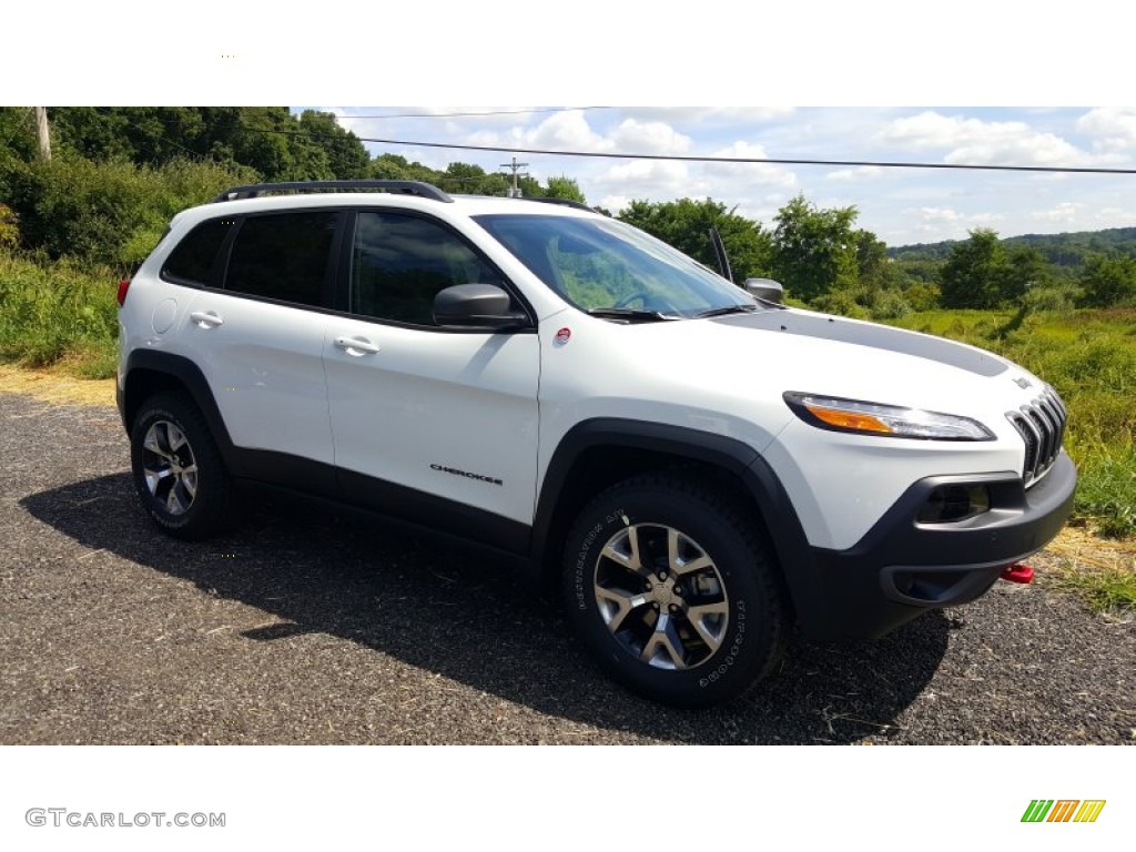 Bright White 2016 Jeep Cherokee Trailhawk 4x4 Exterior Photo #106703995
