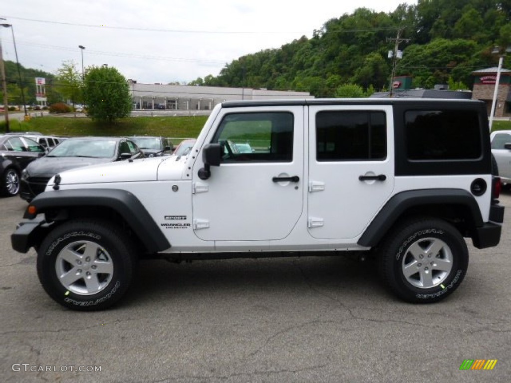 2015 Wrangler Unlimited Sport 4x4 - Bright White / Black photo #2