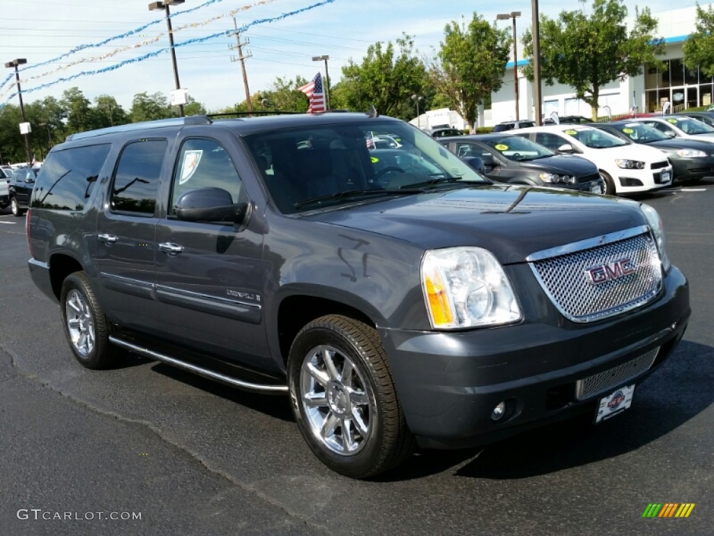 2008 Yukon XL Denali AWD - Stealth Gray Metallic / Ebony photo #3