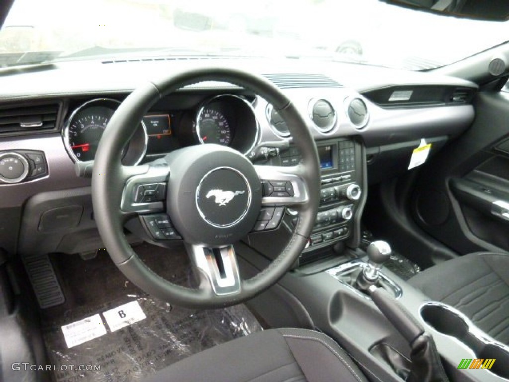 Ebony Interior 2016 Ford Mustang GT Coupe Photo #106708618