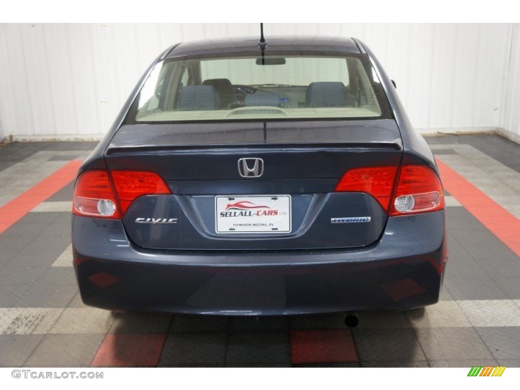 2008 Civic Hybrid Sedan - Magnetic Pearl / Blue photo #9