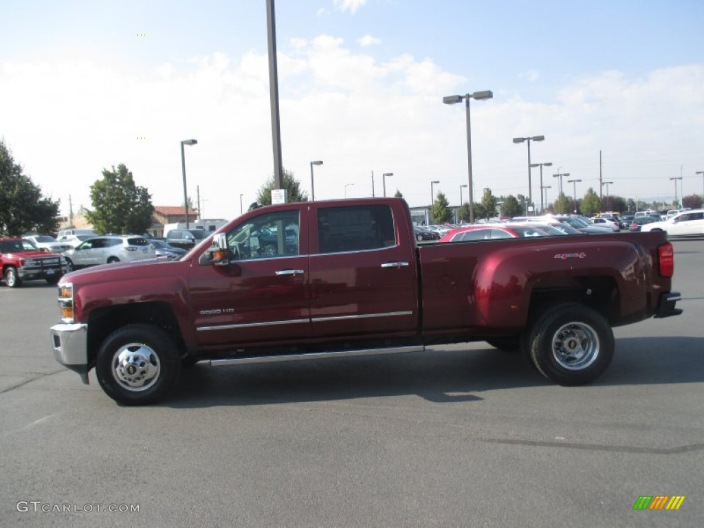 2015 Silverado 3500HD LTZ Crew Cab 4x4 - Deep Ruby Metallic / Cocoa/Dune photo #3