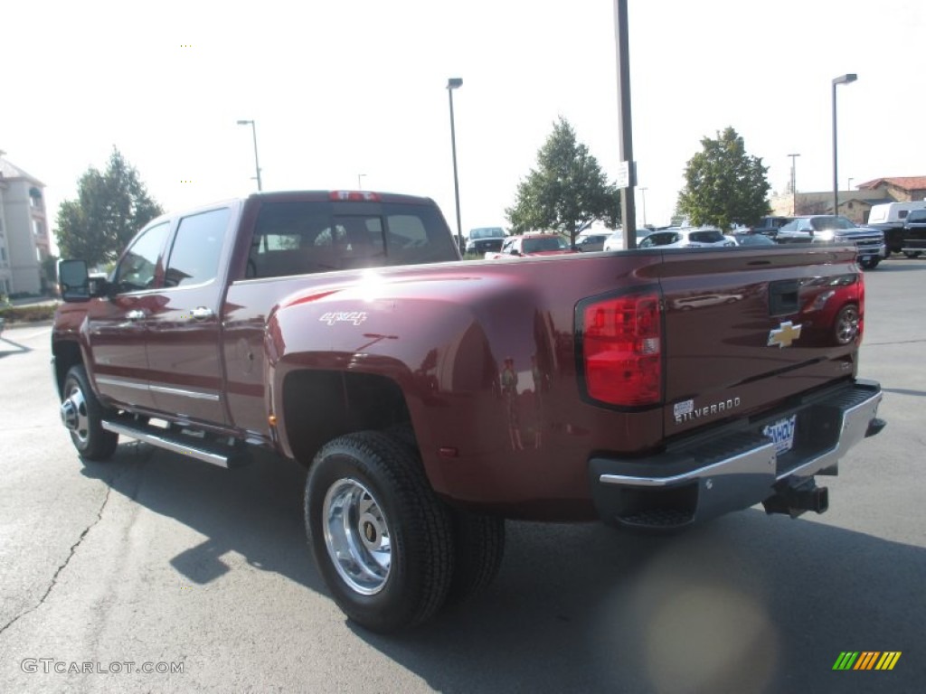 2015 Silverado 3500HD LTZ Crew Cab 4x4 - Deep Ruby Metallic / Cocoa/Dune photo #4